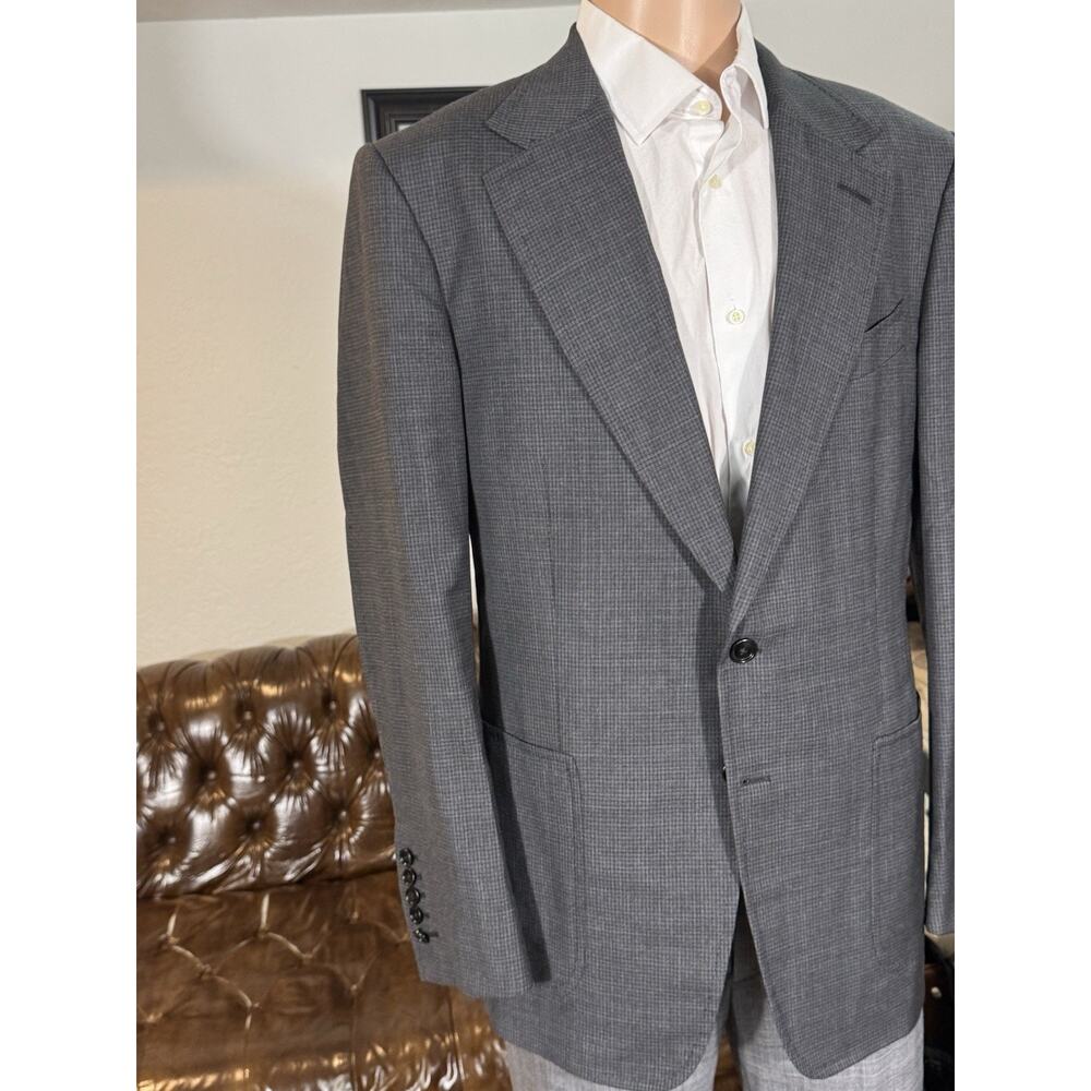 Tom Ford Gray Shelton Houndstooth Wool Sportcoat Blazer 52R Italy 42R US Men’s